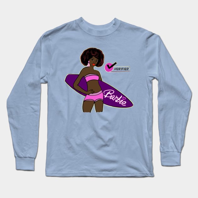 Verified Black Barbie Long Sleeve T-Shirt by byEstherReid